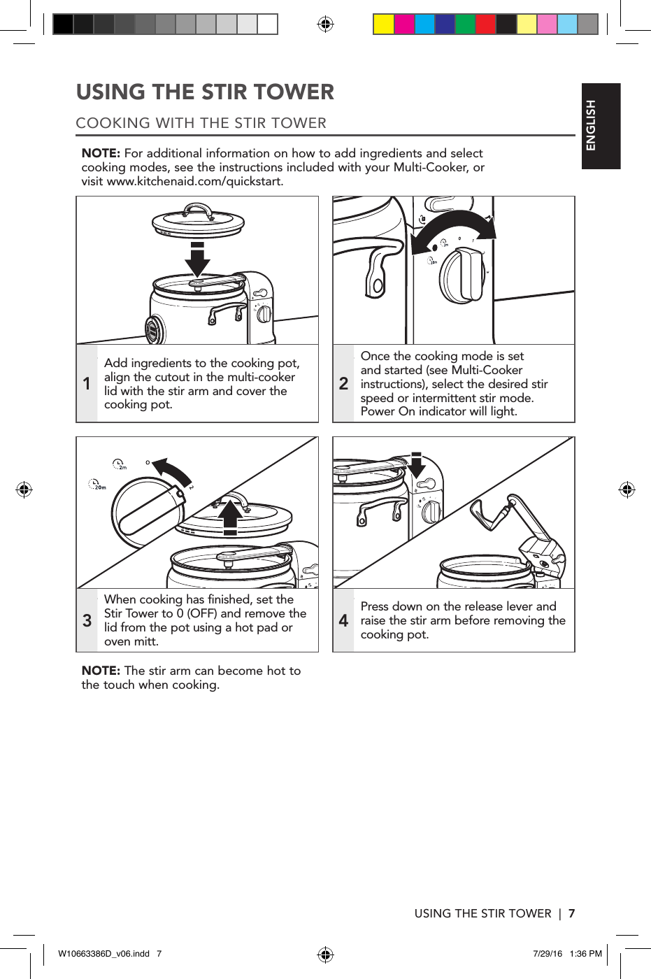 Page 7 of 12 - Kitchenaid KST4054AQ0 User Manual  MULTI COOKER & STIRRING TOWER - Manuals And Guides 1709485L