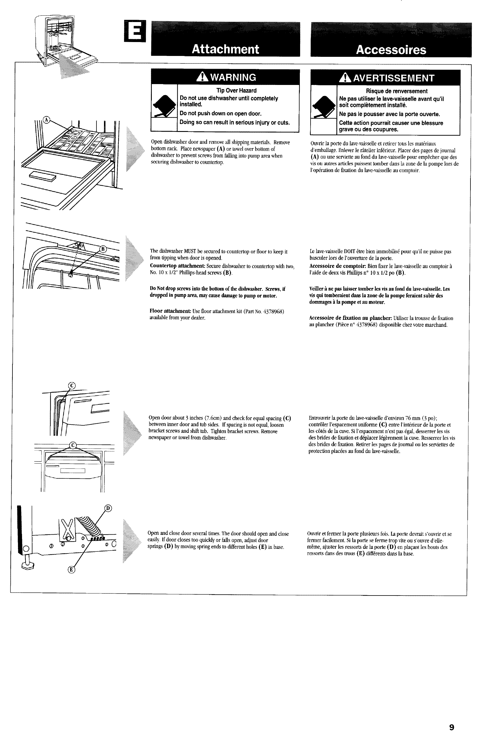 Page 9 of 11 - Kitchenaid KUDS24SEAL2 User Manual  UNDERCOUNTER DISHWASHER - Manuals And Guides L0711326