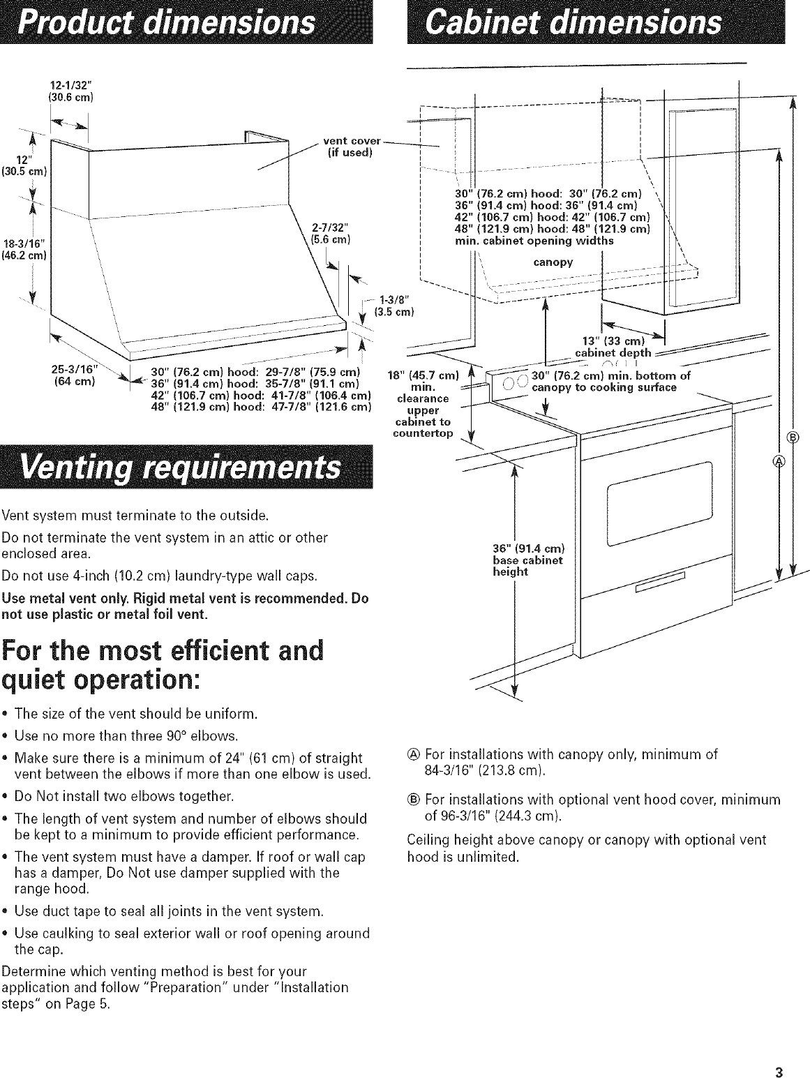 Page 3 of 12 - Kitchenaid KWCU300LSS1 User Manual  RANGE HOOD - Manuals And Guides L0605387