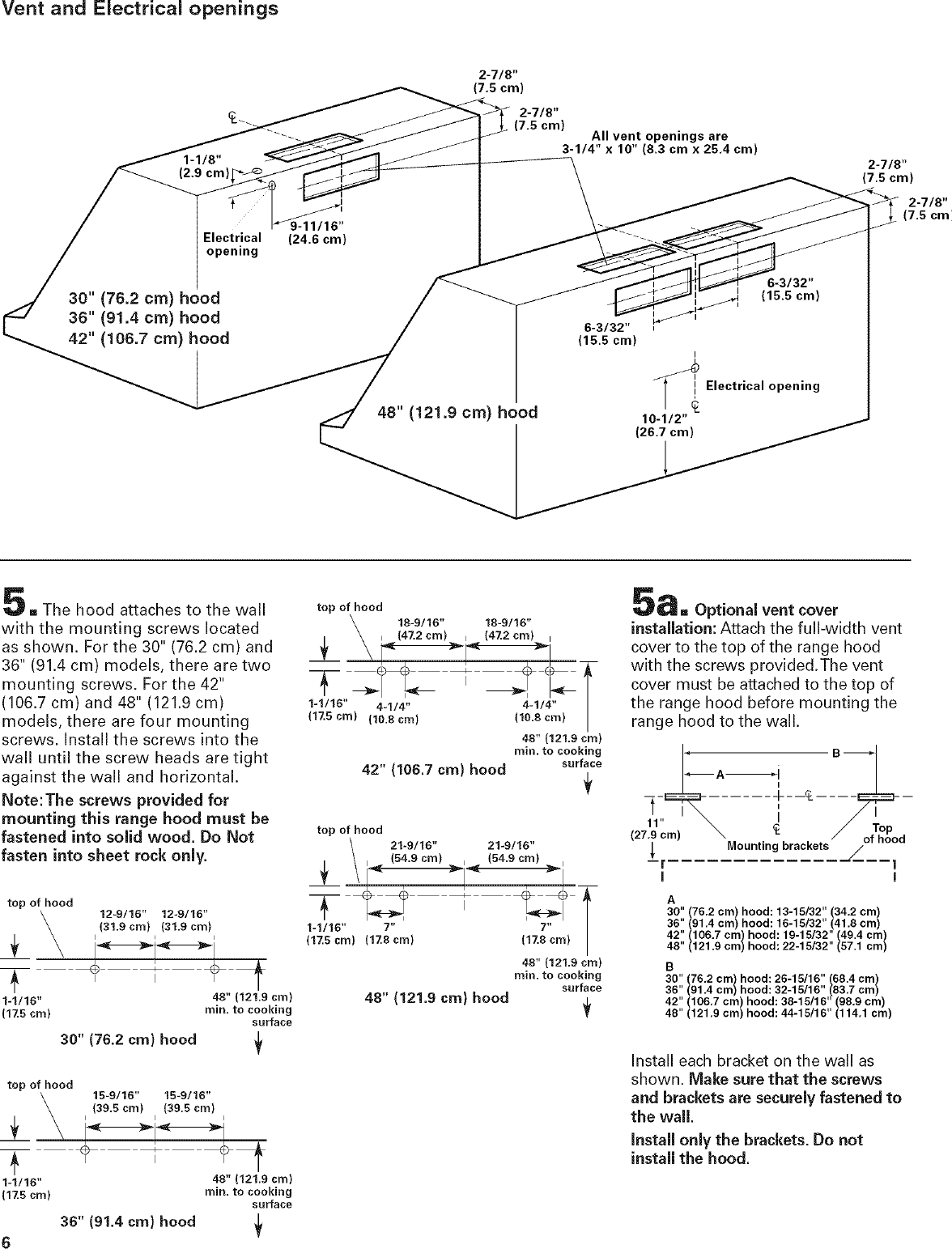 Page 6 of 12 - Kitchenaid KWCU300LSS1 User Manual  RANGE HOOD - Manuals And Guides L0605387