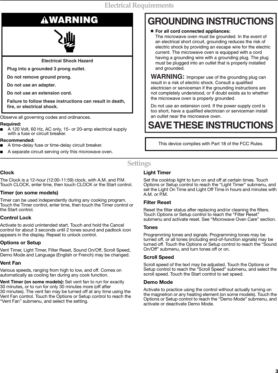 Page 3 of 8 - Kitchenaid Khms2040Bss-Use-And-Care W10272104A