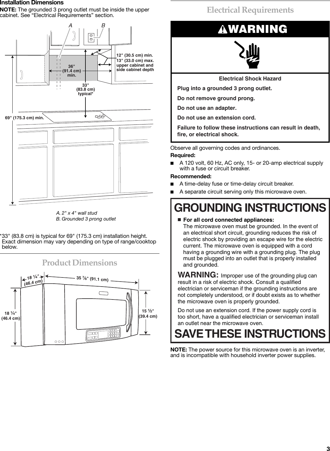 Page 3 of 12 - Kitchenaid Khms2056Sss-Installation