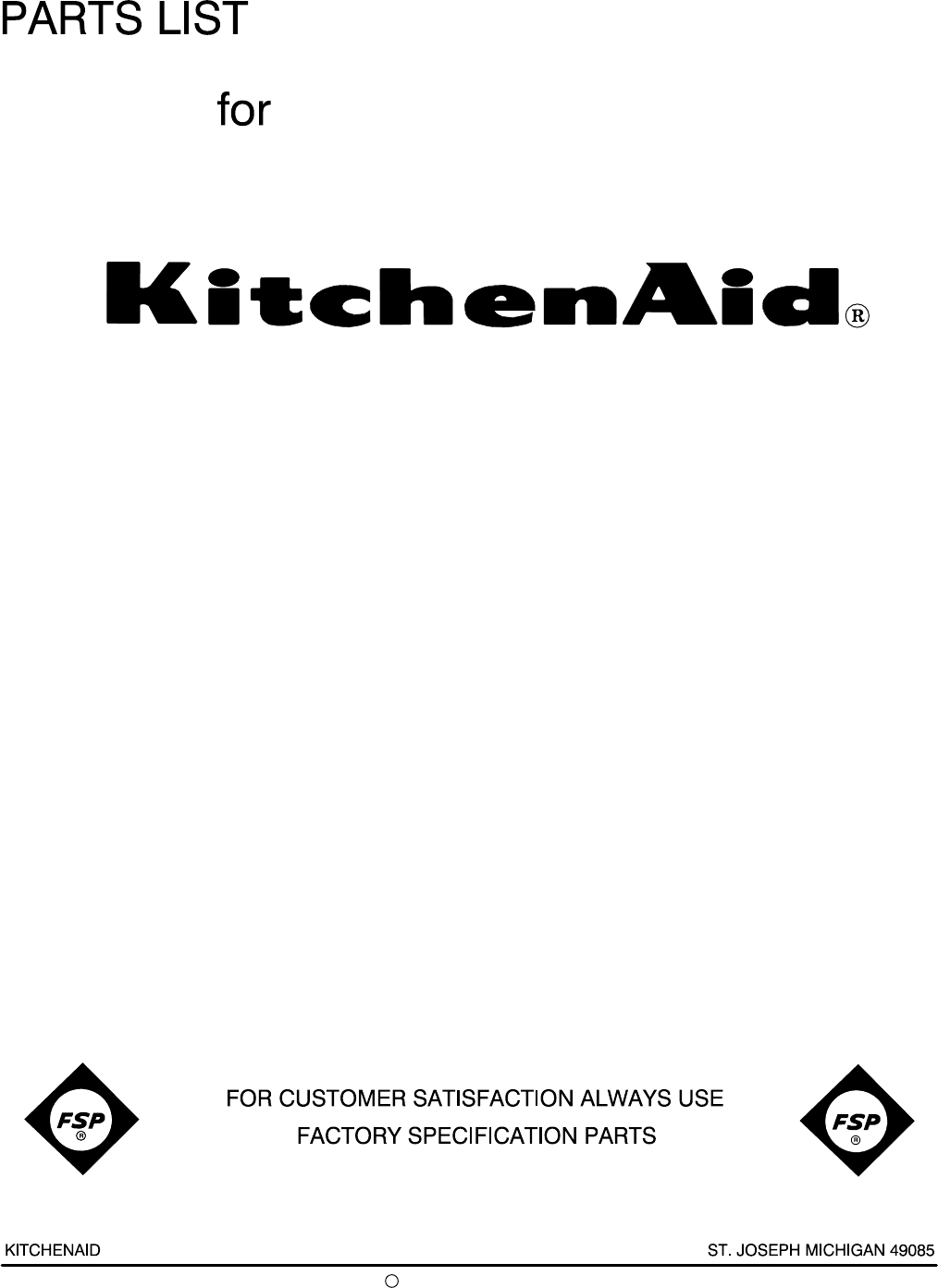 Kitchenaid K45Ssac 0 Users Manual
