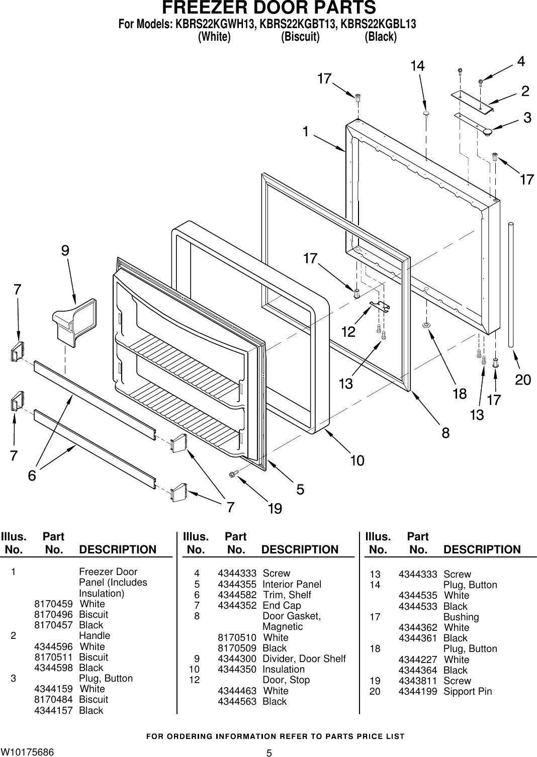 Kitchenaid Refrigerator Shelf Part 4344313 4344309