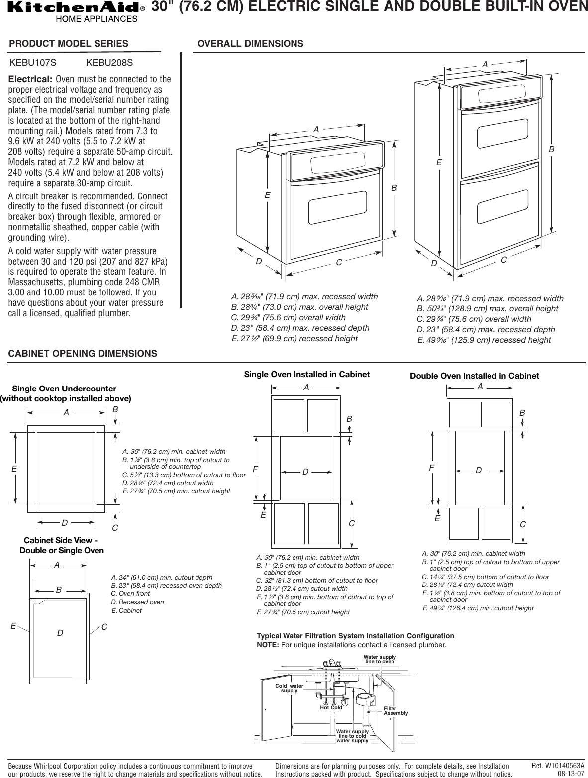 Kitchenaid Kebu107s Users Manual