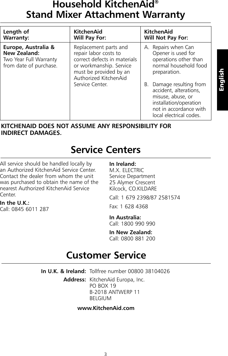 Page 5 of 6 - Kitchenaid Kitchenaid-Kitchenaid-Can-Opener-5Co-Users-Manual- 5179_02_5CO_UCG_EN_v06  Kitchenaid-kitchenaid-can-opener-5co-users-manual