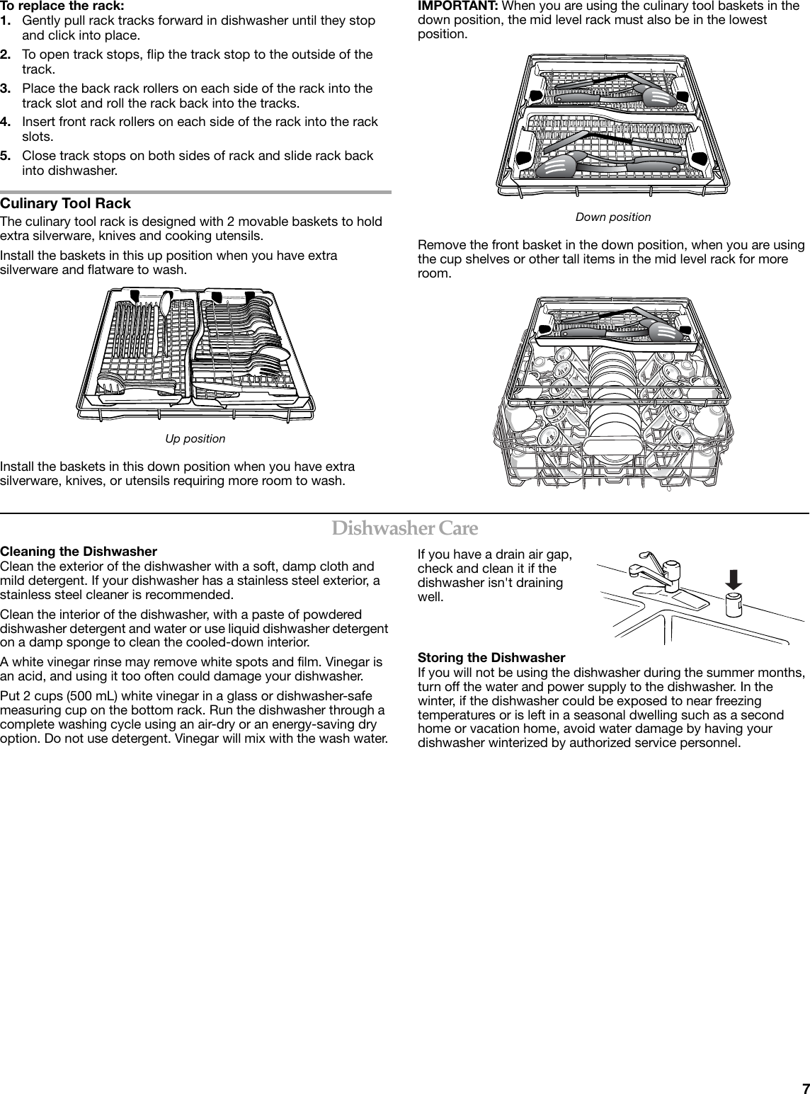 Page 7 of 10 - Kitchenaid Kitchenaid-Kitchenaid-Dishwasher-W10205937A-Users-Manual- KUDS40FV Care, Use & Warranty  Kitchenaid-kitchenaid-dishwasher-w10205937a-users-manual