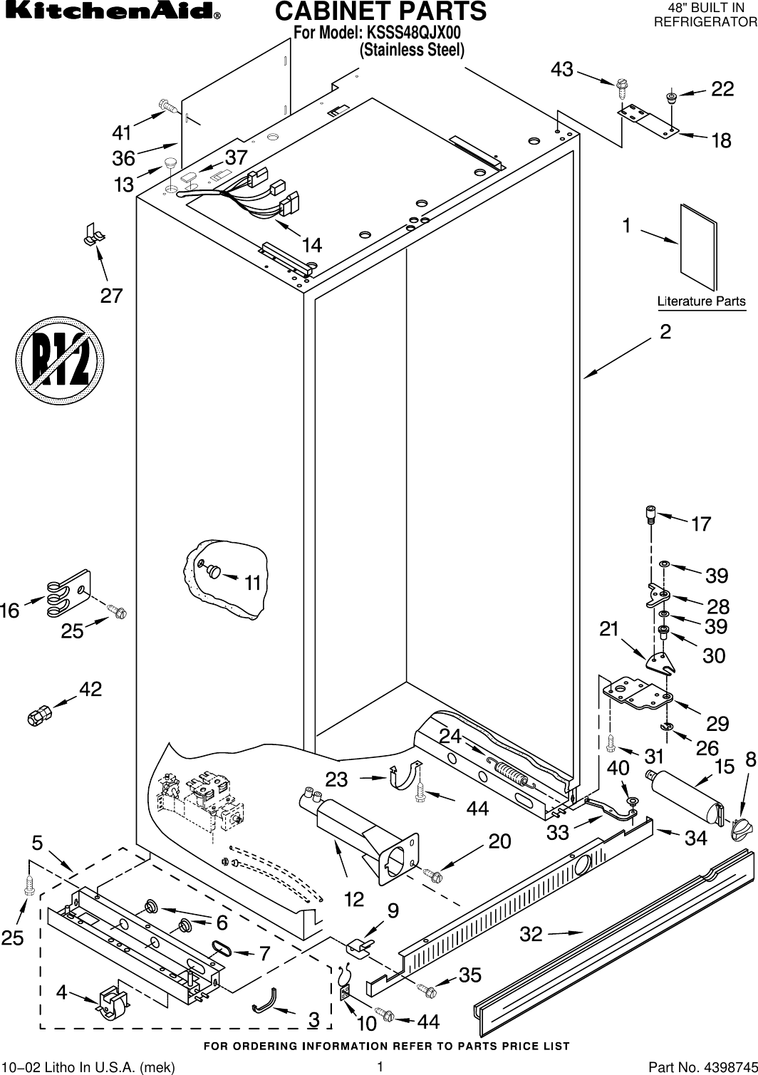 Kitchenaid Ksss48Qjx00 Users Manual