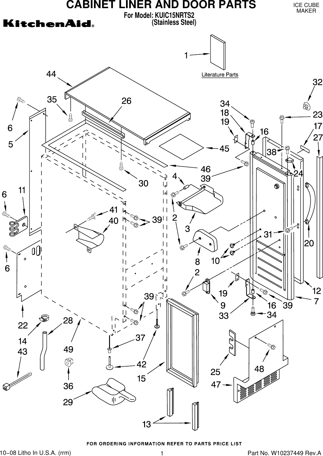 Page 1 of 9 - Kitchenaid Kitchenaid-Kuic15Nrts2-Users-Manual-  Kitchenaid-kuic15nrts2-users-manual