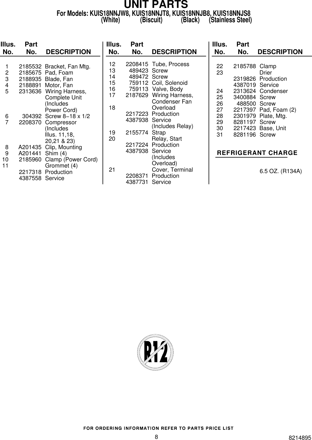 Page 8 of 9 - Kitchenaid Kitchenaid-Kuis18Nnjb8-Users-Manual-  Kitchenaid-kuis18nnjb8-users-manual