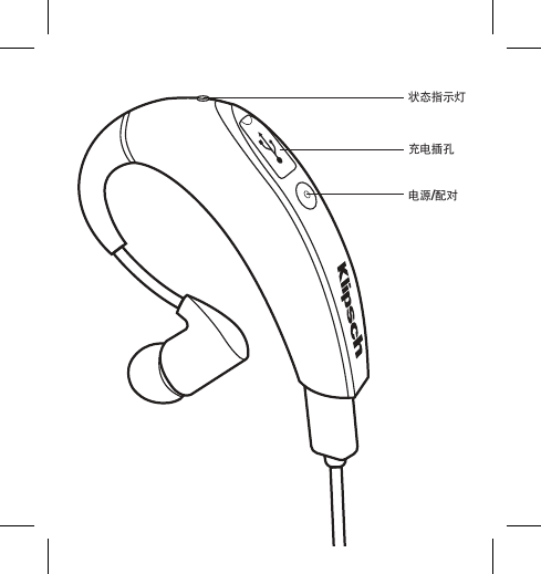 电源/配对充电插孔状态指示灯