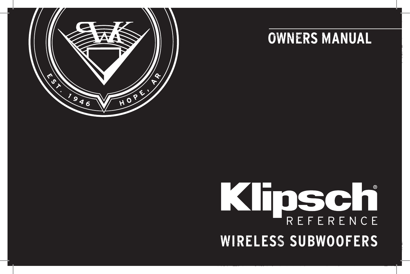 WIRELESS SUBWOOFERSOWNERS MANUAL