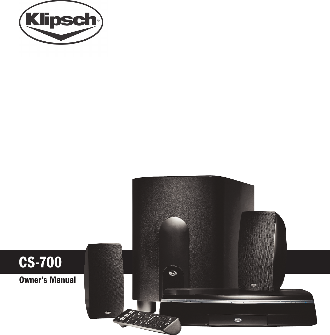 Klipsch CS700SUB Subwoofer Part for Audio/Video System User Manual new