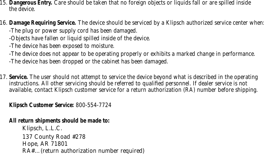 Page 6 of 12 - Klipsch Klipsch-Speaker-Sb-2-Users-Manual-  Klipsch-speaker-sb-2-users-manual