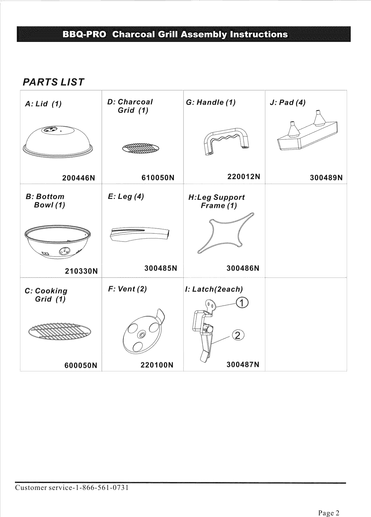 Page 3 of 8 - Kmart 01243127-6 User Manual  CHARCOAL GRILL - Manuals And Guides L1002252