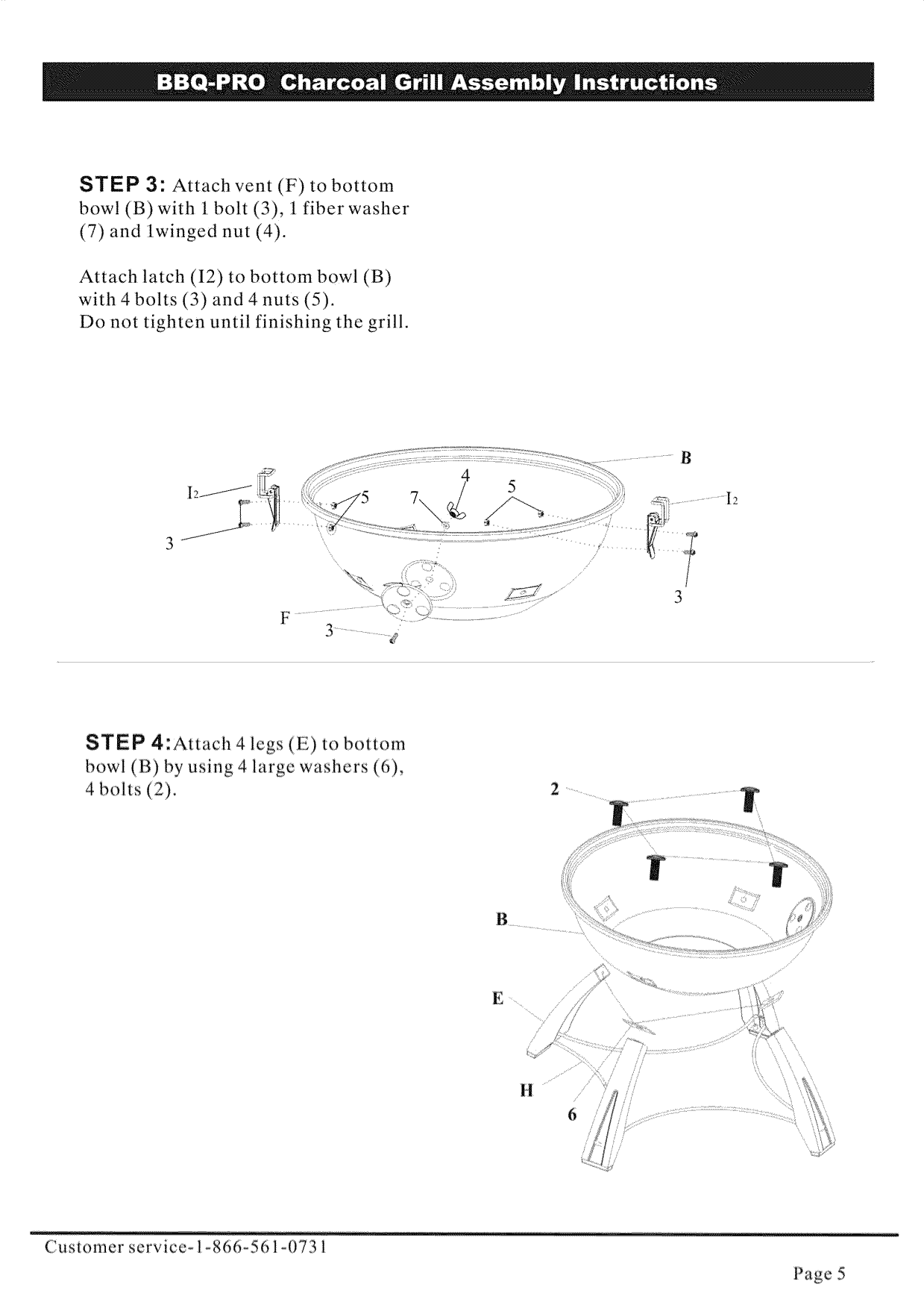 Page 6 of 8 - Kmart 01243127-6 User Manual  CHARCOAL GRILL - Manuals And Guides L1002252