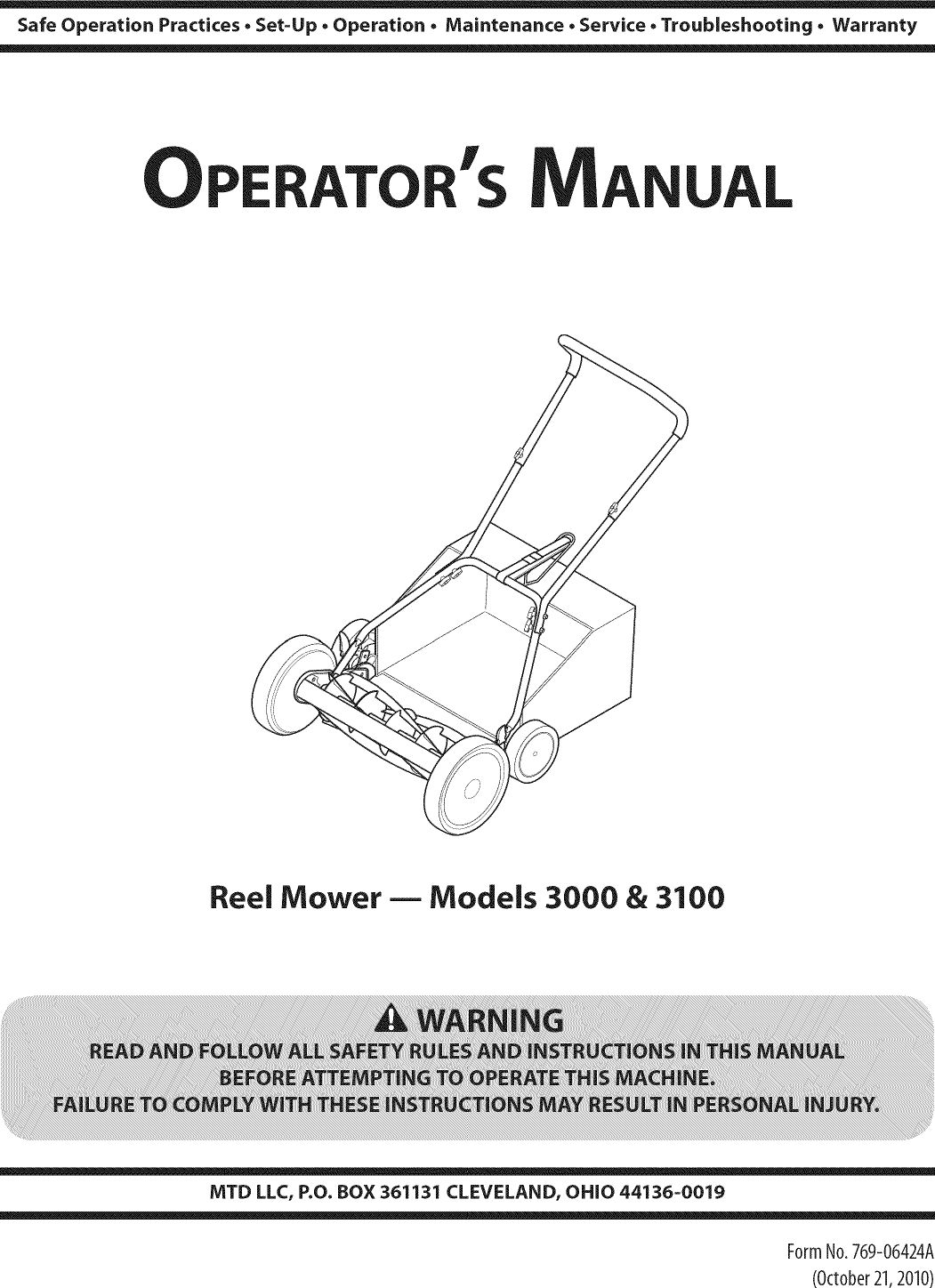 Page 1 of 12 - Kmart 02823117-3 User Manual  REEL MOWER - Manuals And Guides 1012090L