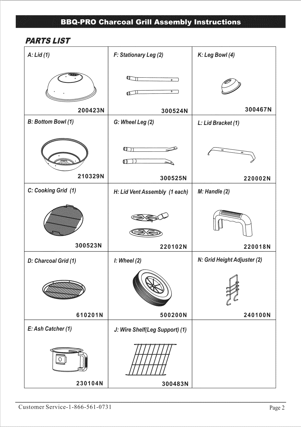 Page 3 of 8 - Kmart 680-02701244-2 User Manual  ROUND KETTLE GRILL - Manuals And Guides 1101625L
