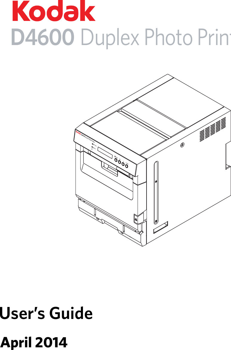 April 2014D4600 Duplex Photo PrinterUser’s Guide