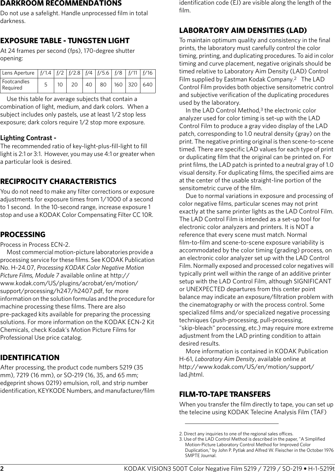 Page 2 of 6 - Kodak Kodak-5219-Users-Manual- TI2647 Kodak-5219-users-manual