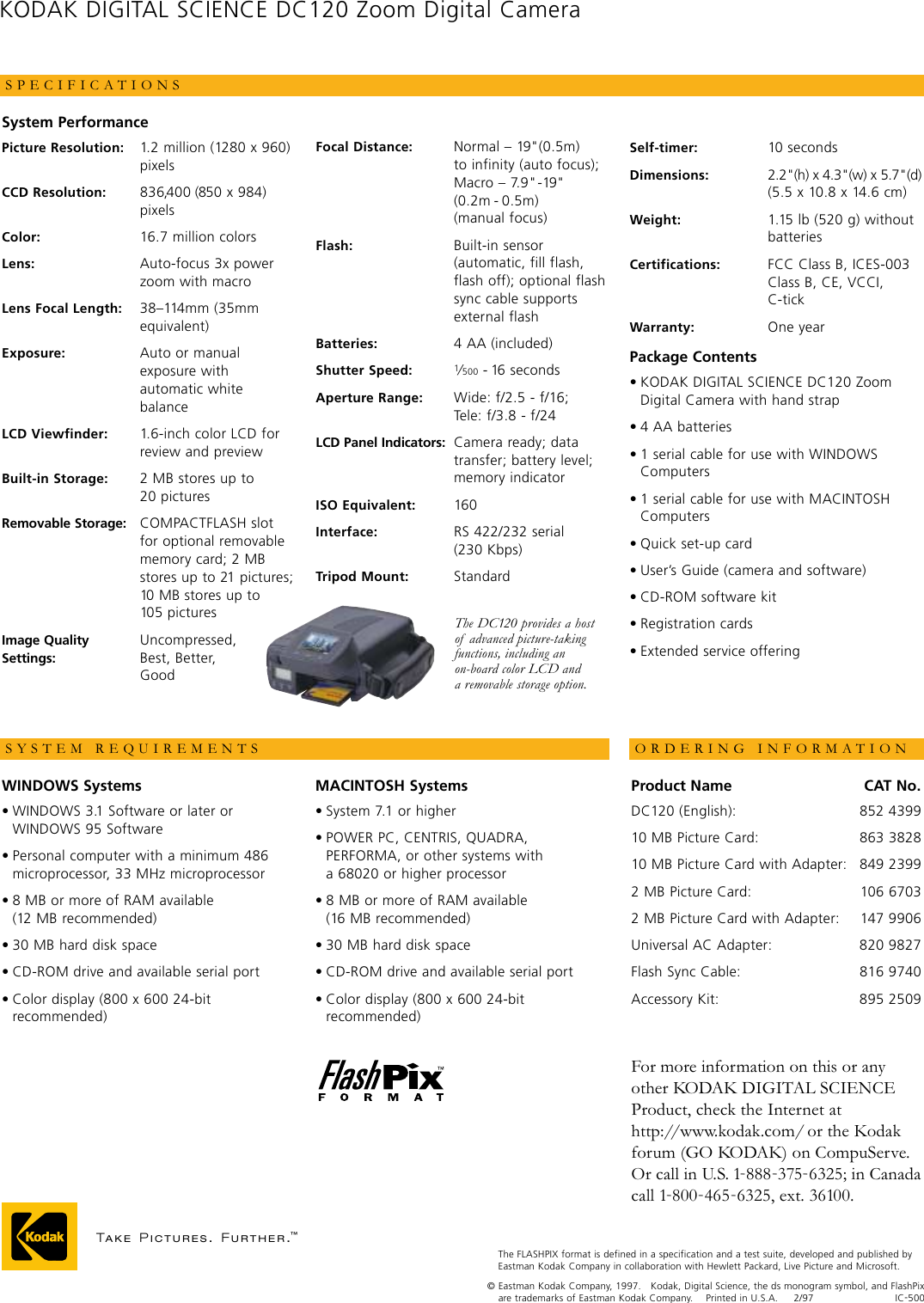 Page 2 of 2 - Kodak Kodak-Dc120-Users-Manual- Kodak-dc120-users-manual