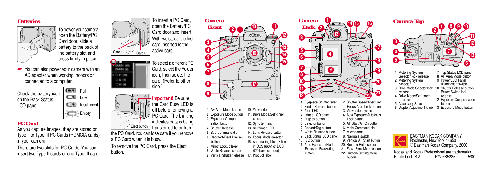 Page 2 of 2 - Kodak Kodak-Dcs-600-Series-Users-Manual-  Kodak-dcs-600-series-users-manual