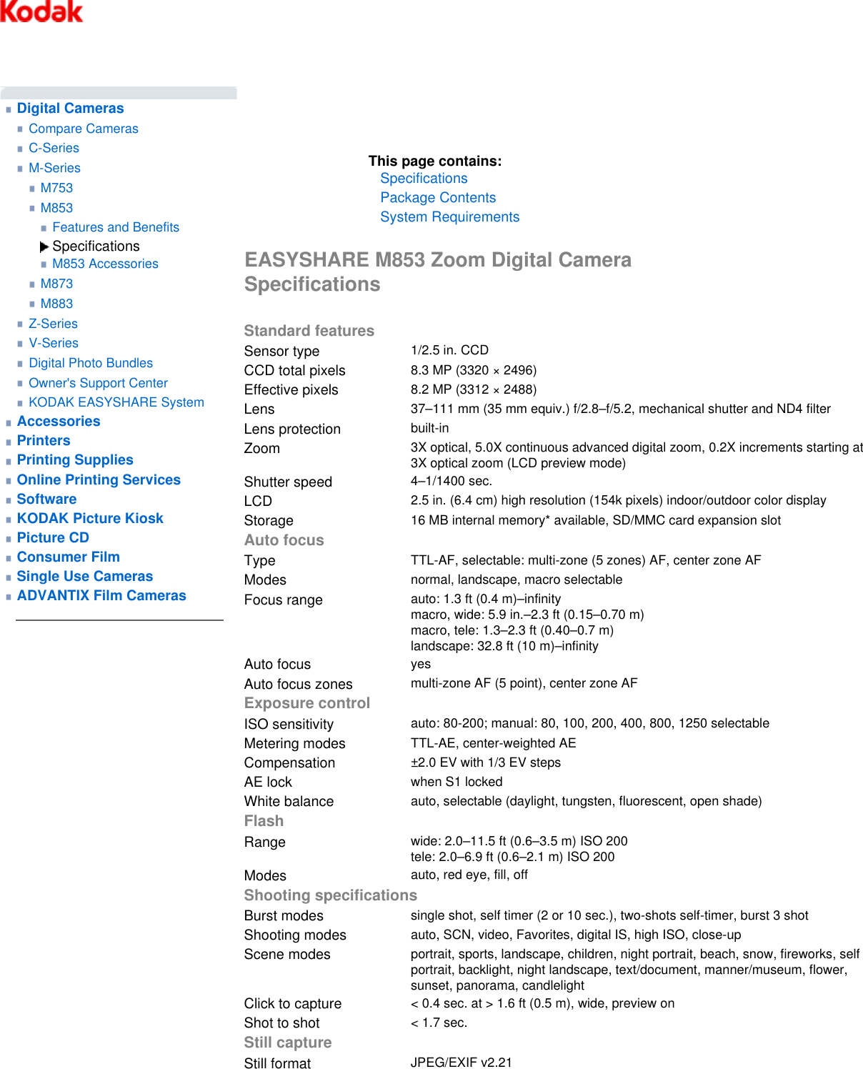 Page 6 of 9 - Kodak Kodak-Easyshare-M853-Users-Manual- EASYSHARE M853 Zoom Digital Camera  Kodak-easyshare-m853-users-manual