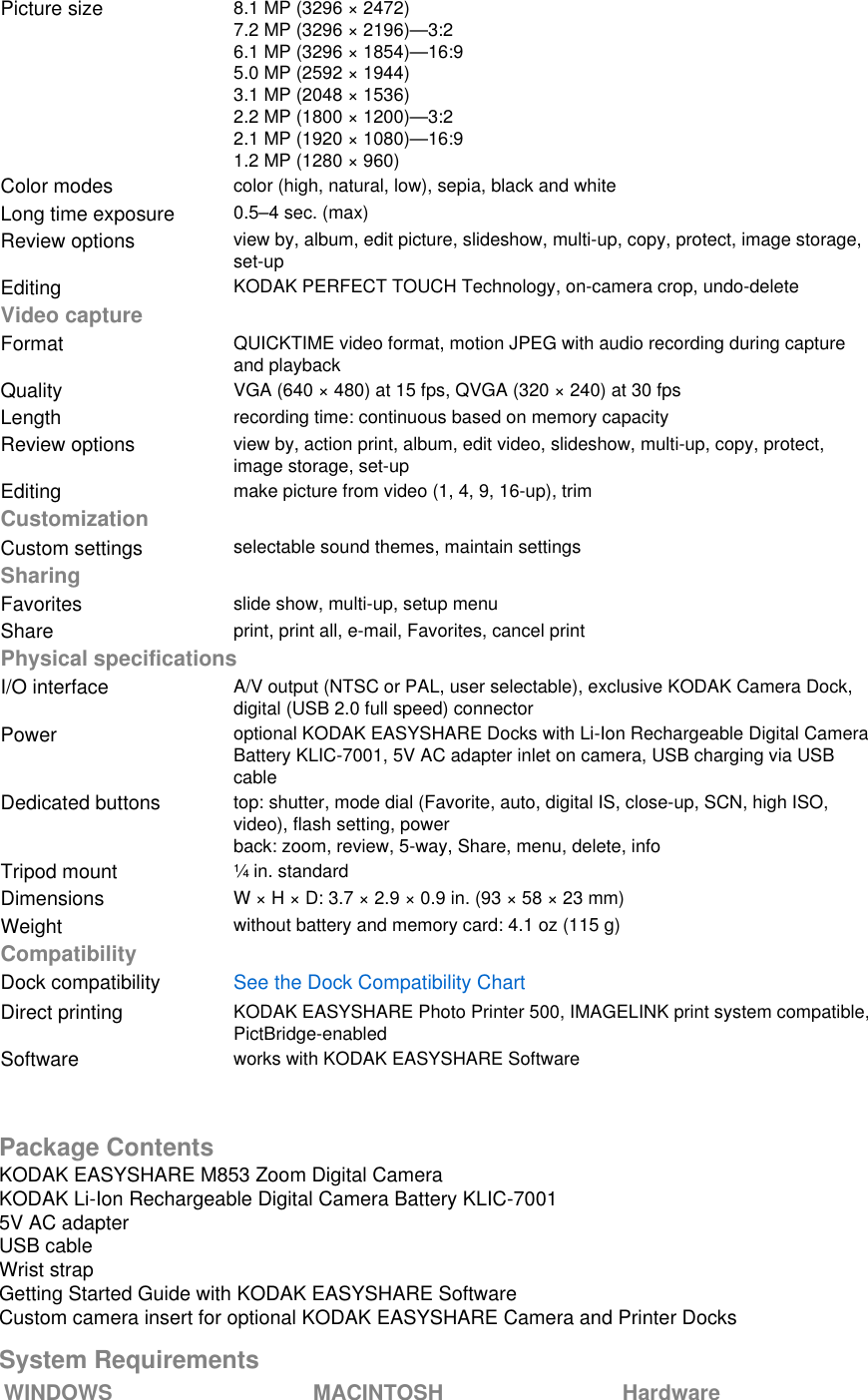 Page 7 of 9 - Kodak Kodak-Easyshare-M853-Users-Manual- EASYSHARE M853 Zoom Digital Camera  Kodak-easyshare-m853-users-manual