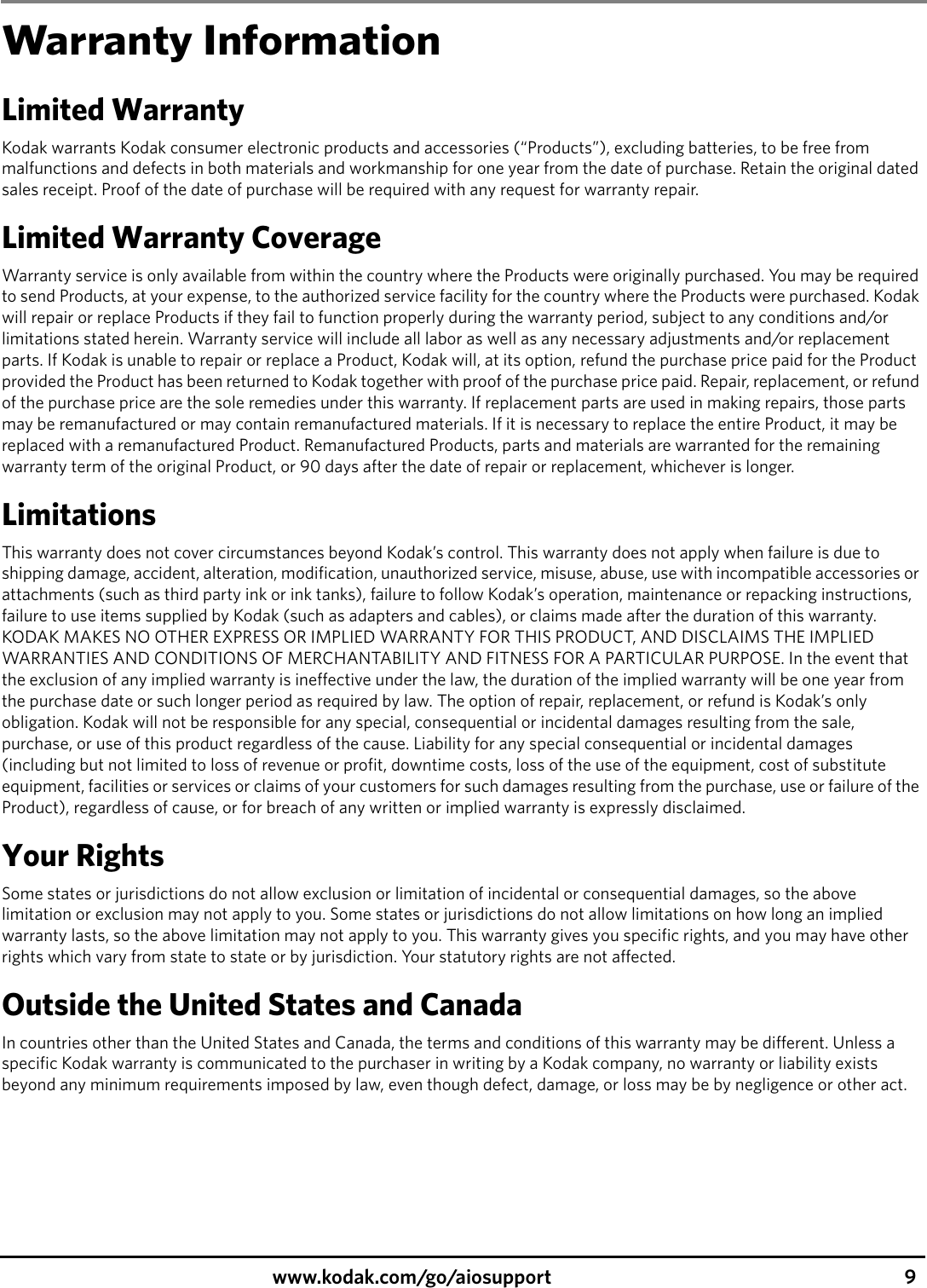 Page 9 of 12 - Kodak Kodak-Esp-3200-Users-Manual- 3200_CoverPage  Kodak-esp-3200-users-manual