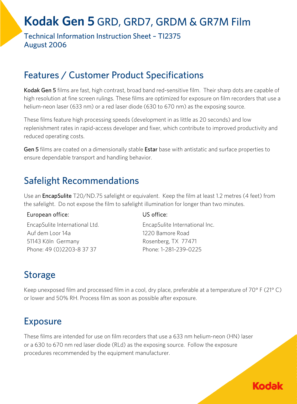 Page 1 of 6 - Kodak Kodak-Gen-5-Grd-Users-Manual-  Kodak-gen-5-grd-users-manual