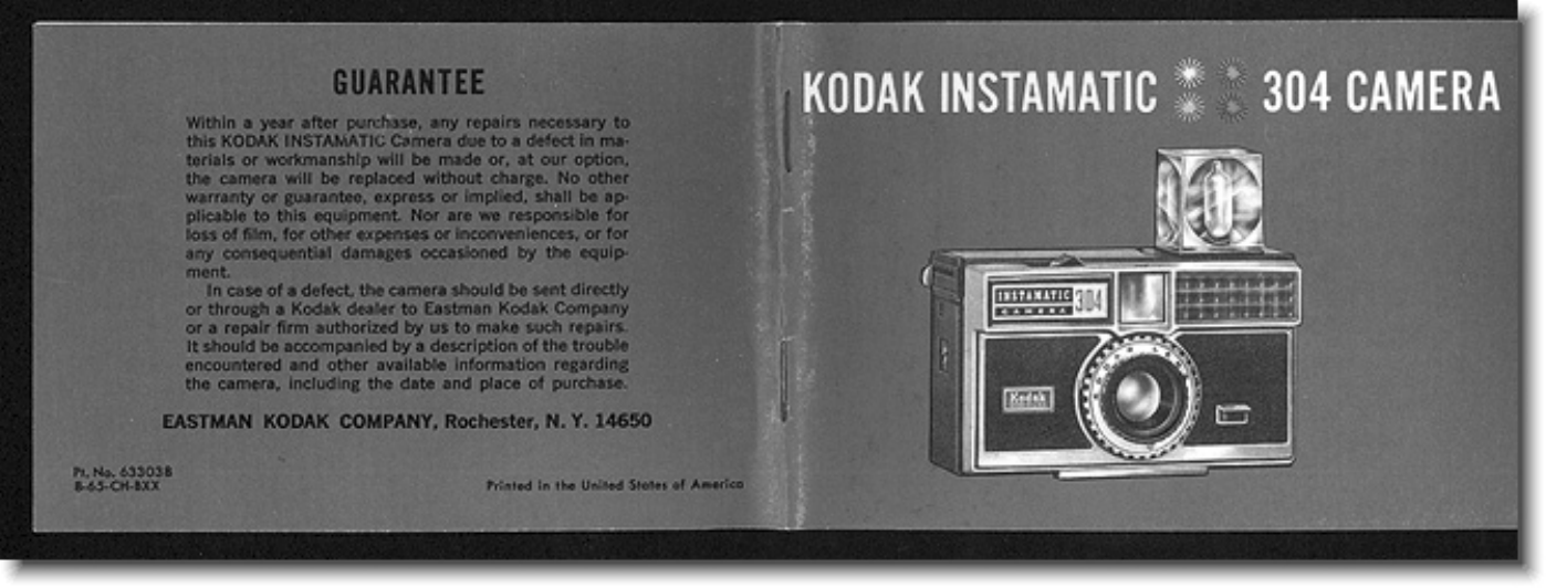 Page 1 of 8 - Kodak Kodak-Instamatic-304-Instruction-Manual-  Kodak-instamatic-304-instruction-manual