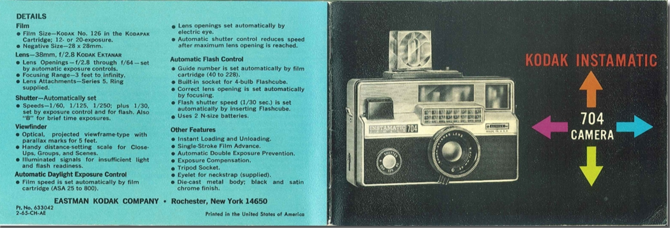 Page 1 of 10 - Kodak Kodak-Instamatic-704-Instruction-Manual-  Kodak-instamatic-704-instruction-manual
