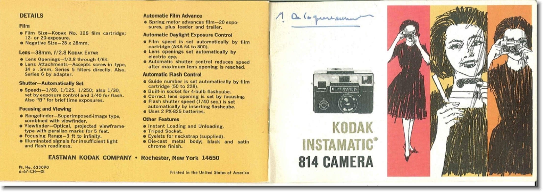 Page 1 of 10 - Kodak Kodak-Instamatic-814-Instruction-Manual-  Kodak-instamatic-814-instruction-manual