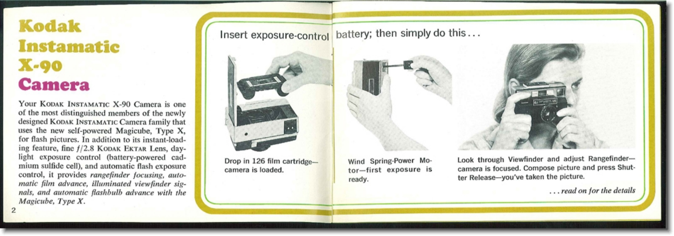 Page 2 of 10 - Kodak Kodak-Instamatic-X-90-Instruction-Manual-  Kodak-instamatic-x-90-instruction-manual