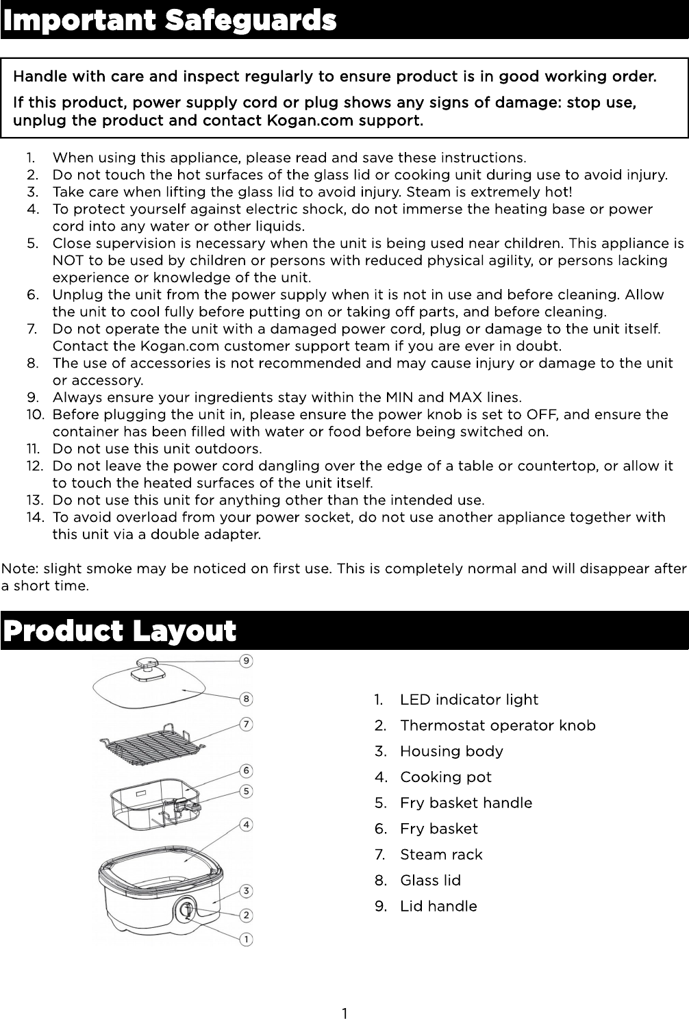 Page 2 of 4 - KA8IN1COOKRA - Kogan 8-in-1 Multifunction Slow Cooker  KA8IN1COOKRA-A