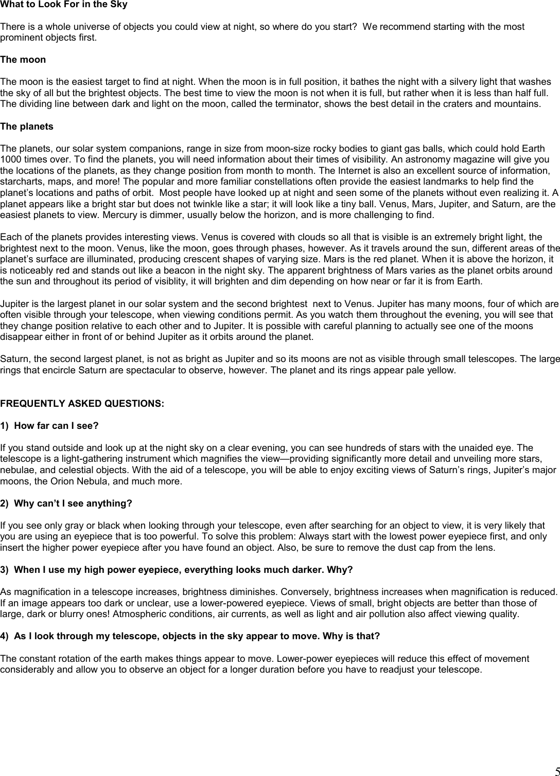 Page 6 of 10 - KAMTS02PAKB Telescope And Microscope Pack User Manual  KAMTS02PAKB-A