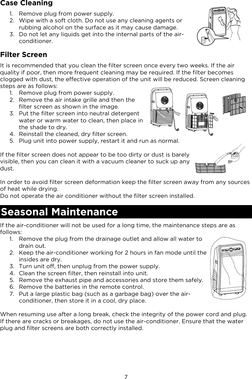 Page 8 of 9 - KAPORAIR12GA KAPORAIR14GA 12000 14000 BTU Portable Air Conditioner User Manual  KAPORAIR12GA-14GA-A