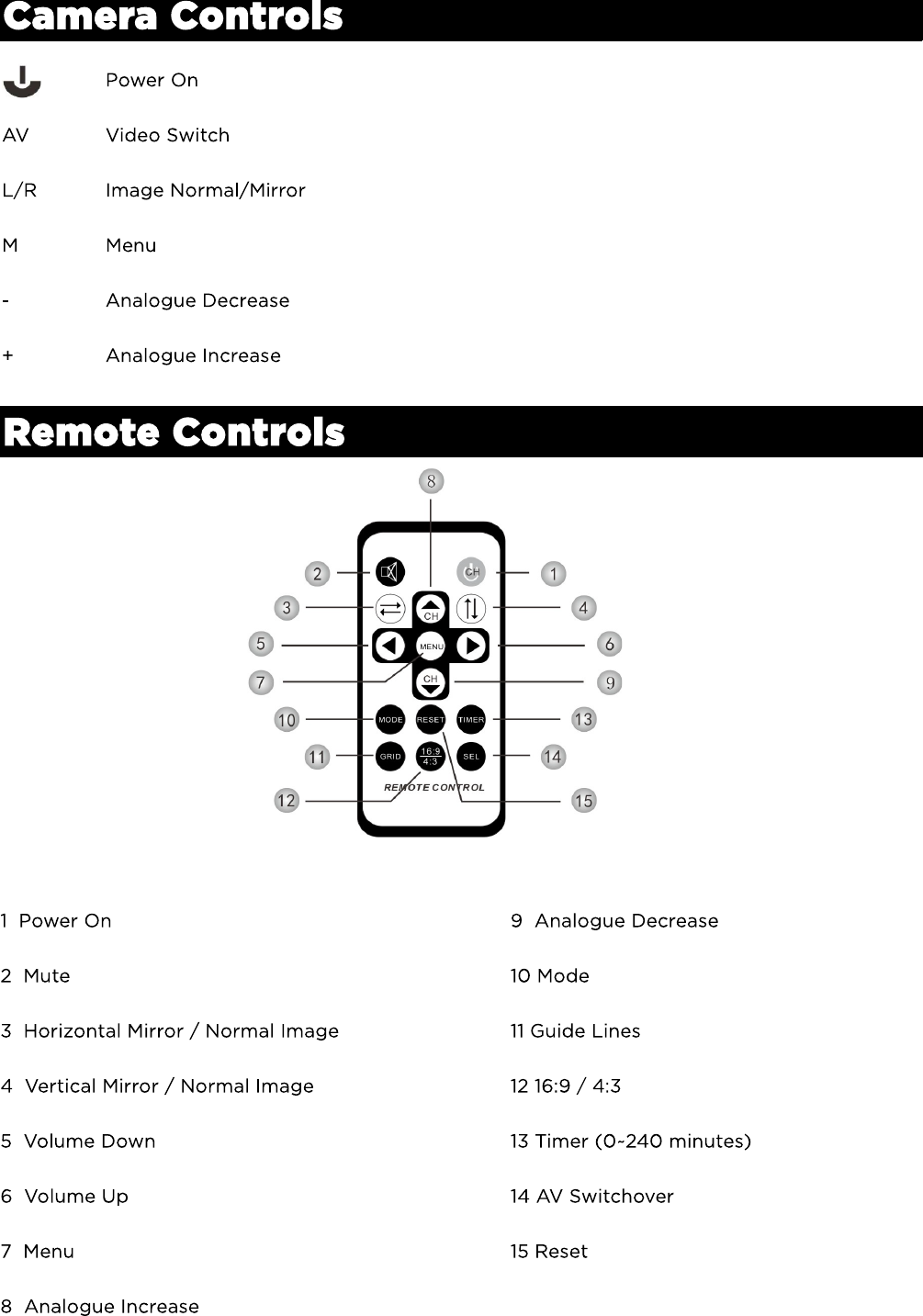 Page 2 of 3 - KARVSDLCAMA Dual Rear View Reversing Camera User Manual  KARVSDLCAMA-B