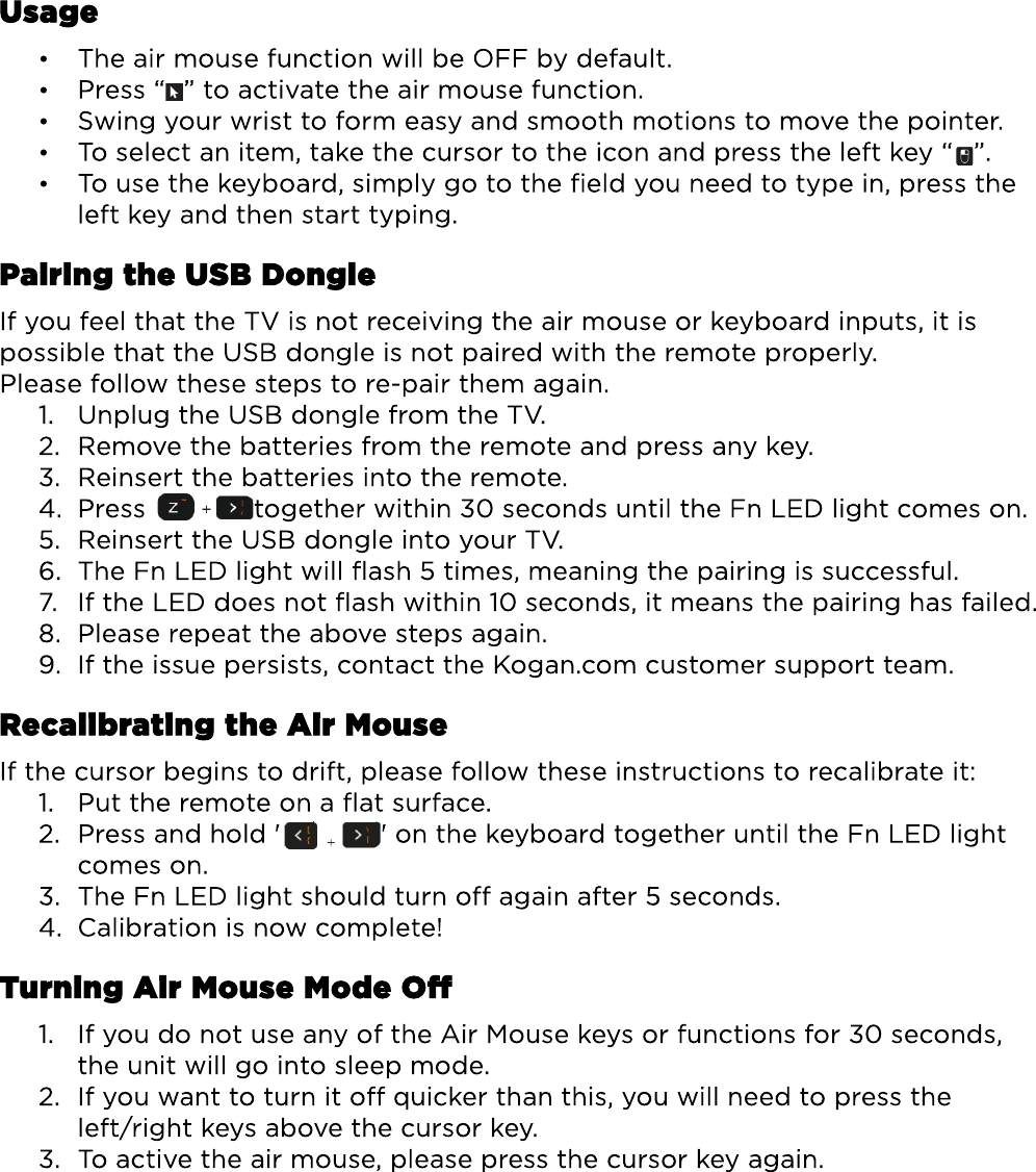 Page 2 of 2 - KASMRTRMTB - Kogan Smart TV Remote Control  KASMRTRMTB-QSG