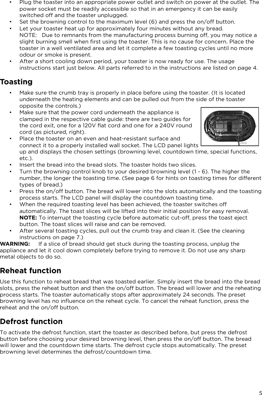 Page 6 of 8 - KASMT02TSTB Stainless Steel Smart Toaster User Manual  Kasmt02tstb-a
