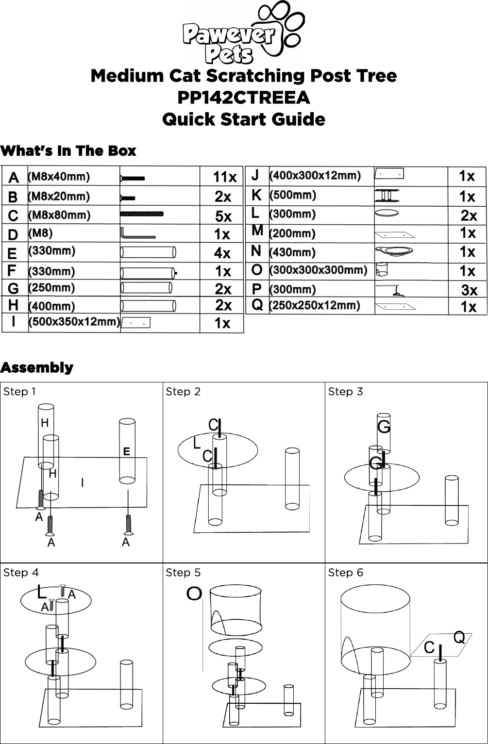 pawever pets cat scratching post tree