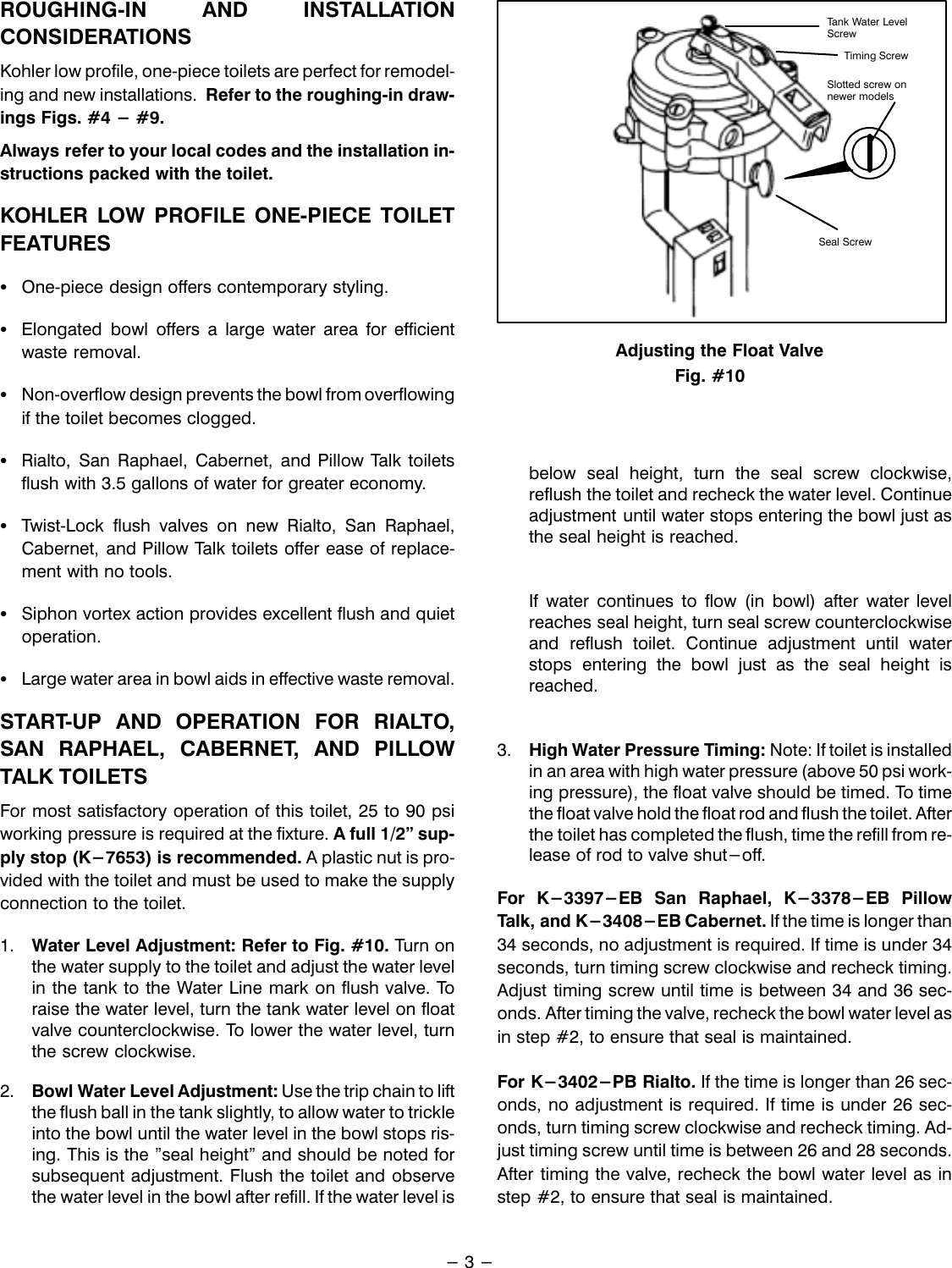 Page 3 of 12 - Kohler Kohler-Toilets-K-3378-Eb-Users-Manual-  Kohler-toilets-k-3378-eb-users-manual