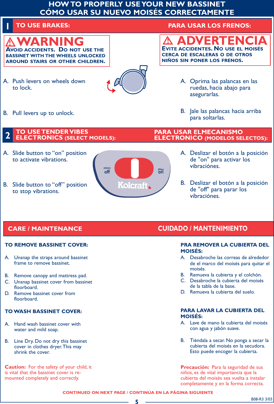 Page 5 of 7 - Kolcraft Kolcraft-18167-Owner-S-Manual B08-R3