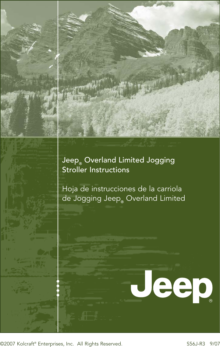 jeep overland limited jogging stroller manual