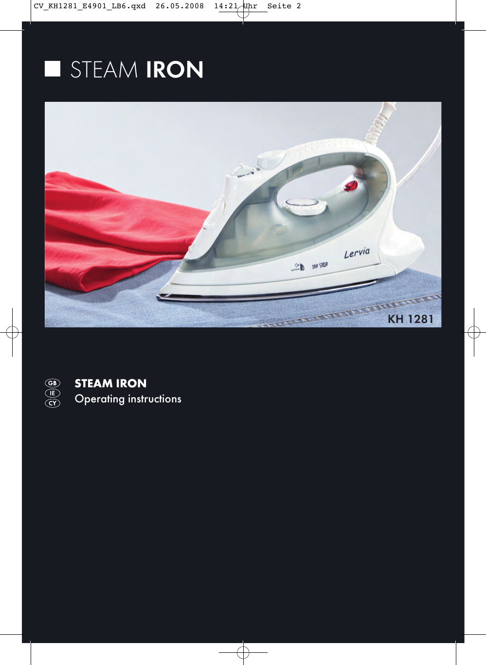 Page 1 of 9 - Kompernass Kompernass-Silvercrest-Kh-1281-Users-Manual- CV_KH1281_E4901_LB6  Kompernass-silvercrest-kh-1281-users-manual