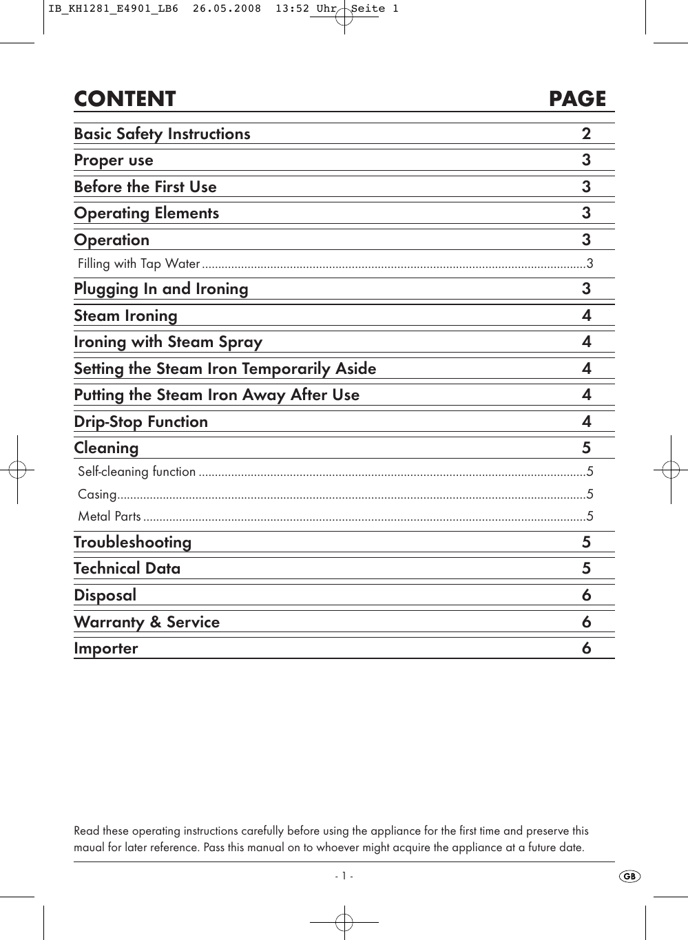 Page 3 of 9 - Kompernass Kompernass-Silvercrest-Kh-1281-Users-Manual- CV_KH1281_E4901_LB6  Kompernass-silvercrest-kh-1281-users-manual