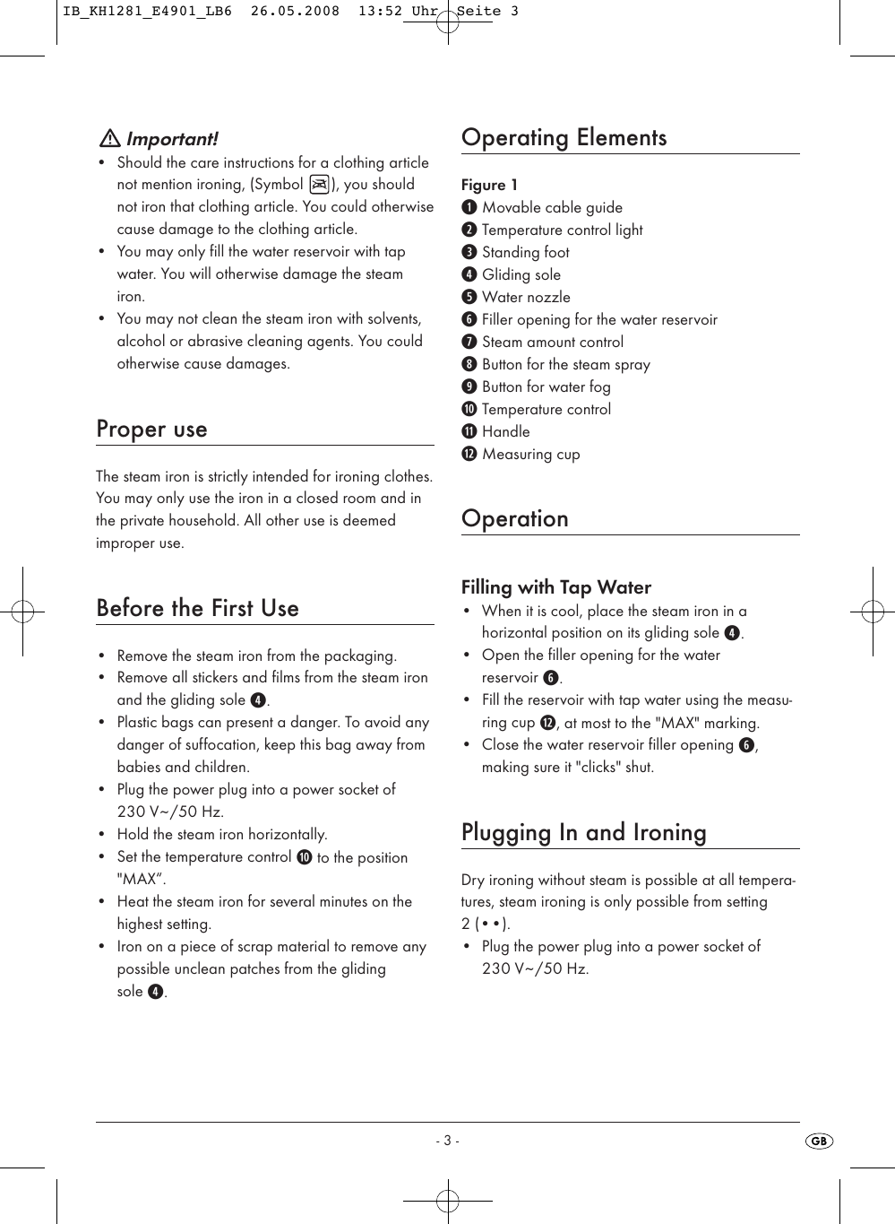 Page 5 of 9 - Kompernass Kompernass-Silvercrest-Kh-1281-Users-Manual- CV_KH1281_E4901_LB6  Kompernass-silvercrest-kh-1281-users-manual