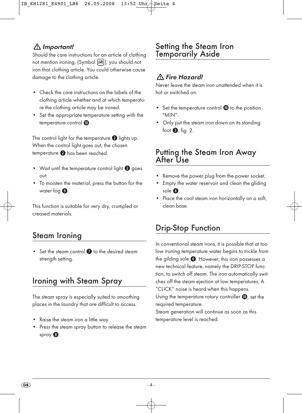 Page 6 of 9 - Kompernass Kompernass-Silvercrest-Kh-1281-Users-Manual- CV_KH1281_E4901_LB6  Kompernass-silvercrest-kh-1281-users-manual