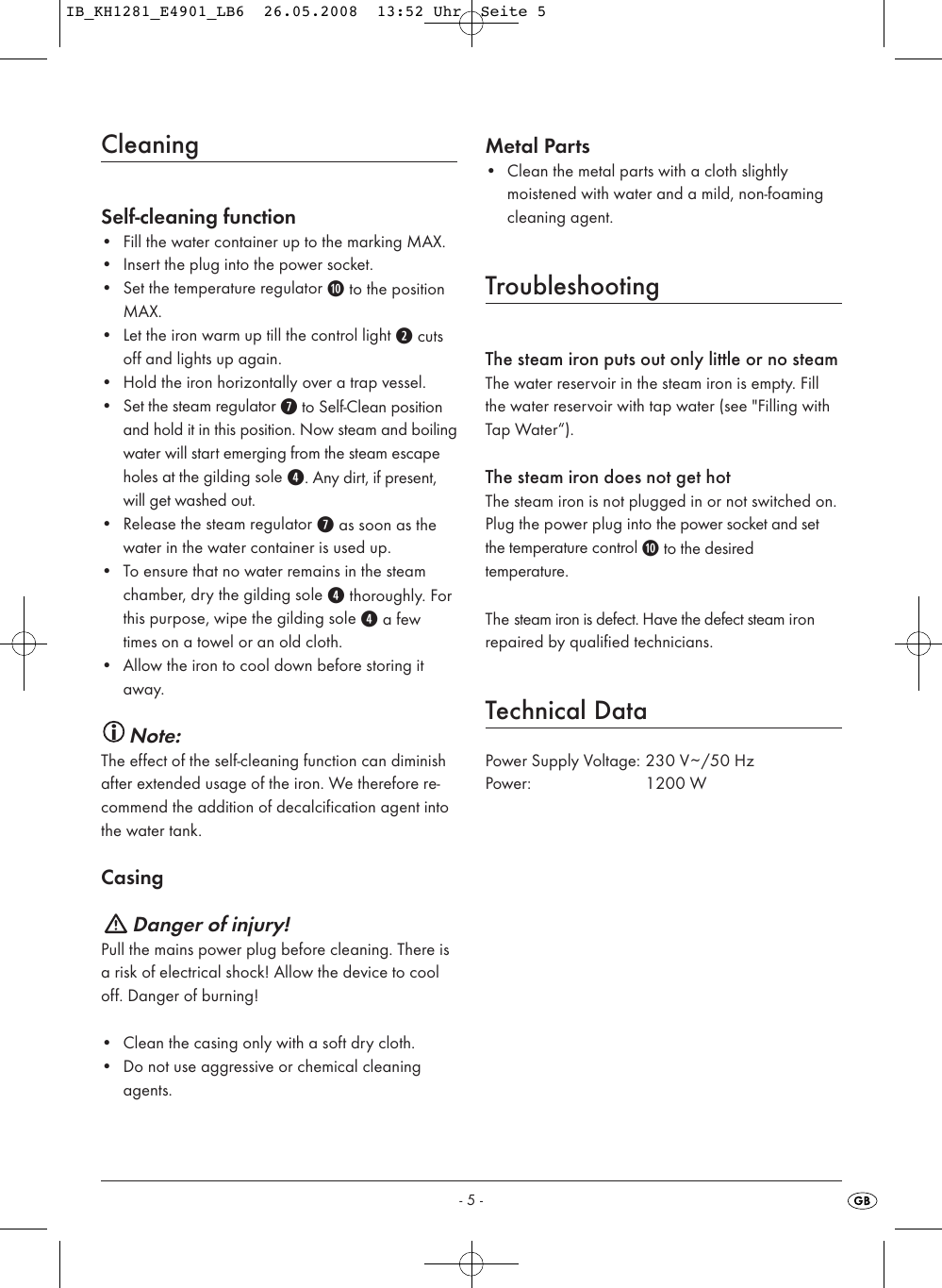 Page 7 of 9 - Kompernass Kompernass-Silvercrest-Kh-1281-Users-Manual- CV_KH1281_E4901_LB6  Kompernass-silvercrest-kh-1281-users-manual