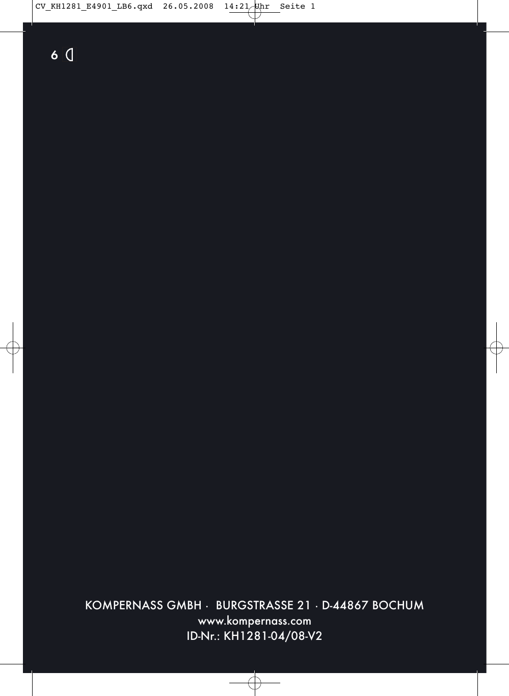 Page 9 of 9 - Kompernass Kompernass-Silvercrest-Kh-1281-Users-Manual- CV_KH1281_E4901_LB6  Kompernass-silvercrest-kh-1281-users-manual